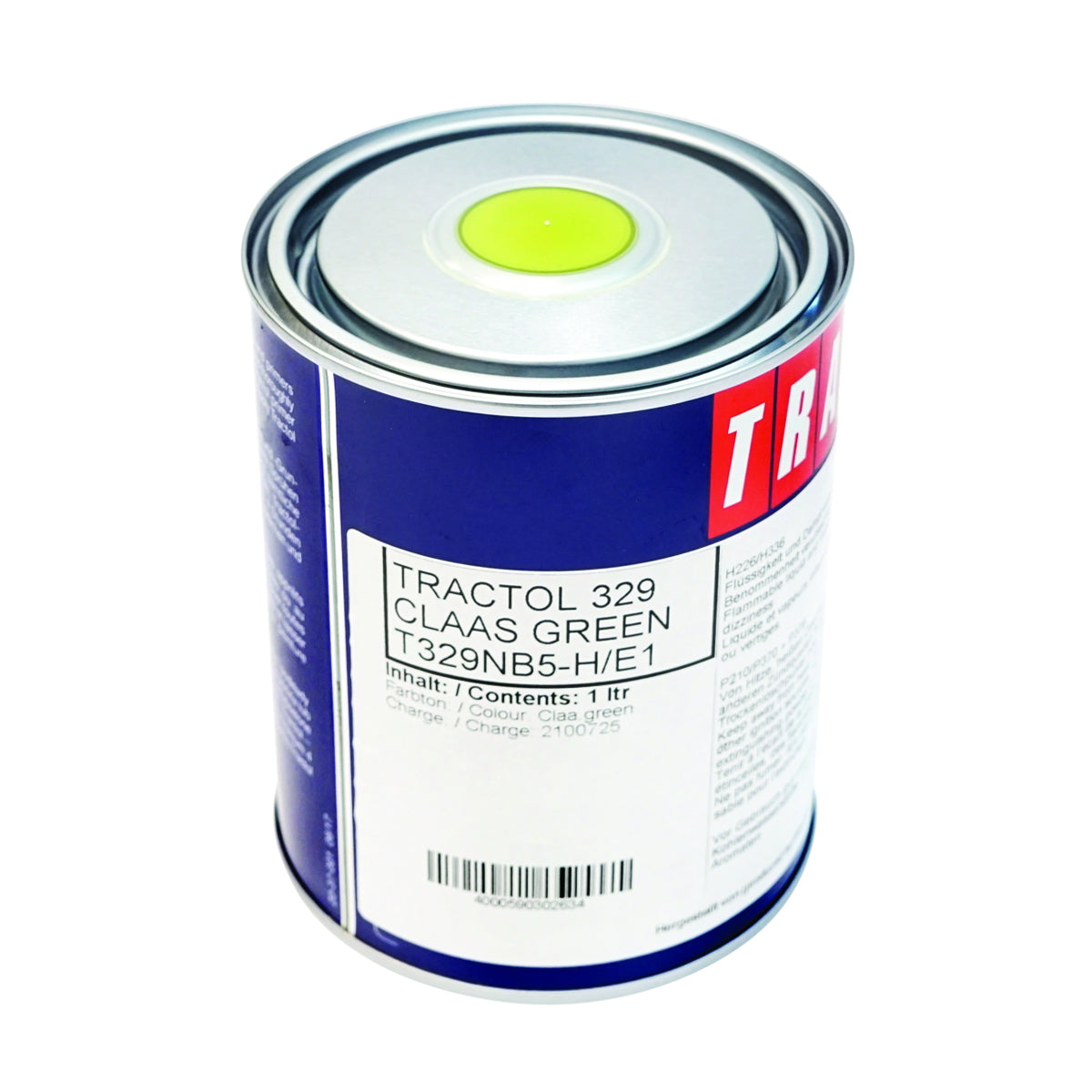 Claas green automotive paint 1L Tractol